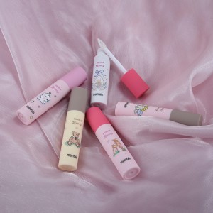 rosa fargerik lipgloss tube